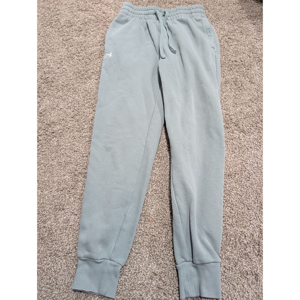 Under Armour Women's UA Rival Sage Green Fleece Joggers Sweatpants Small *READ